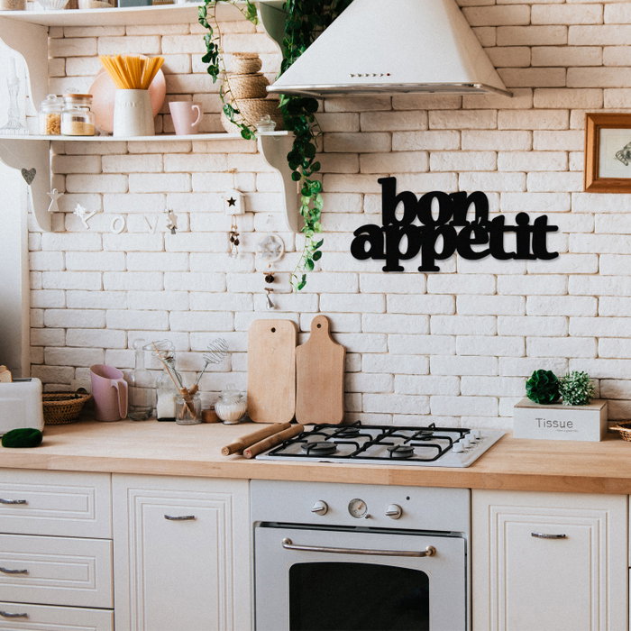 Wallity Bon Appetit 2 Accesorio Decorativo de Pared de Metal Negro